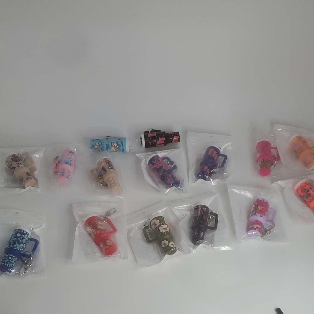 Colorful Stanley Cups  Keychain Set